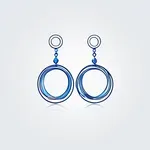 round blue earrings image